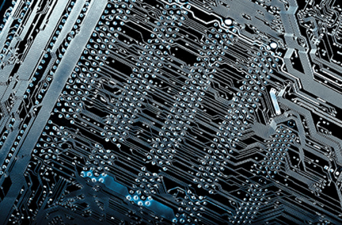 close up of the technical components