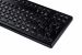 Silicon keyboard with integrated mousebutton, black, sideview