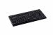 Silicon keyboard with integrated mousebutton, black, sideview
