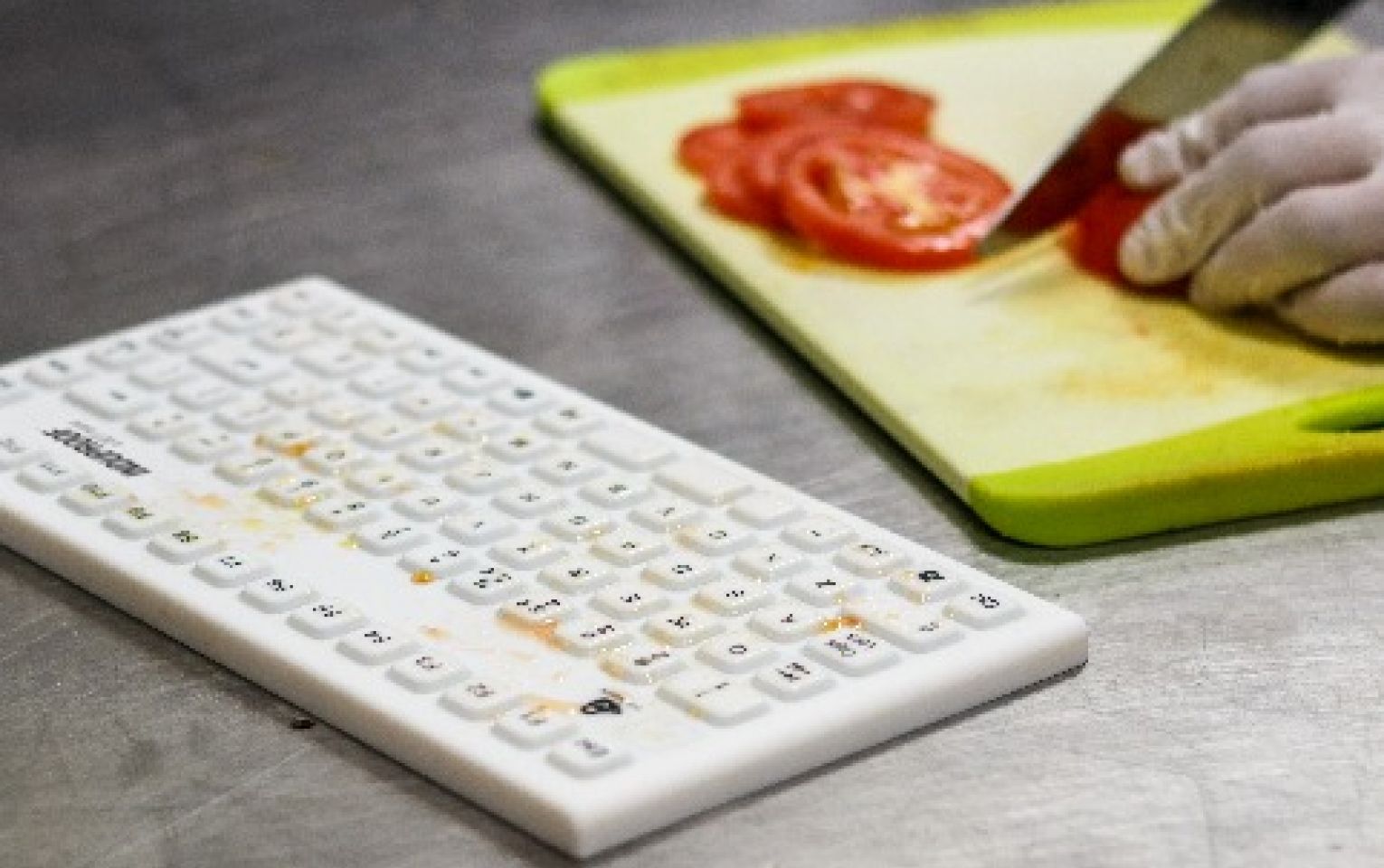a dirty silicone keyboard