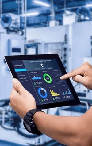 tablet in use - Smart Manufacturing