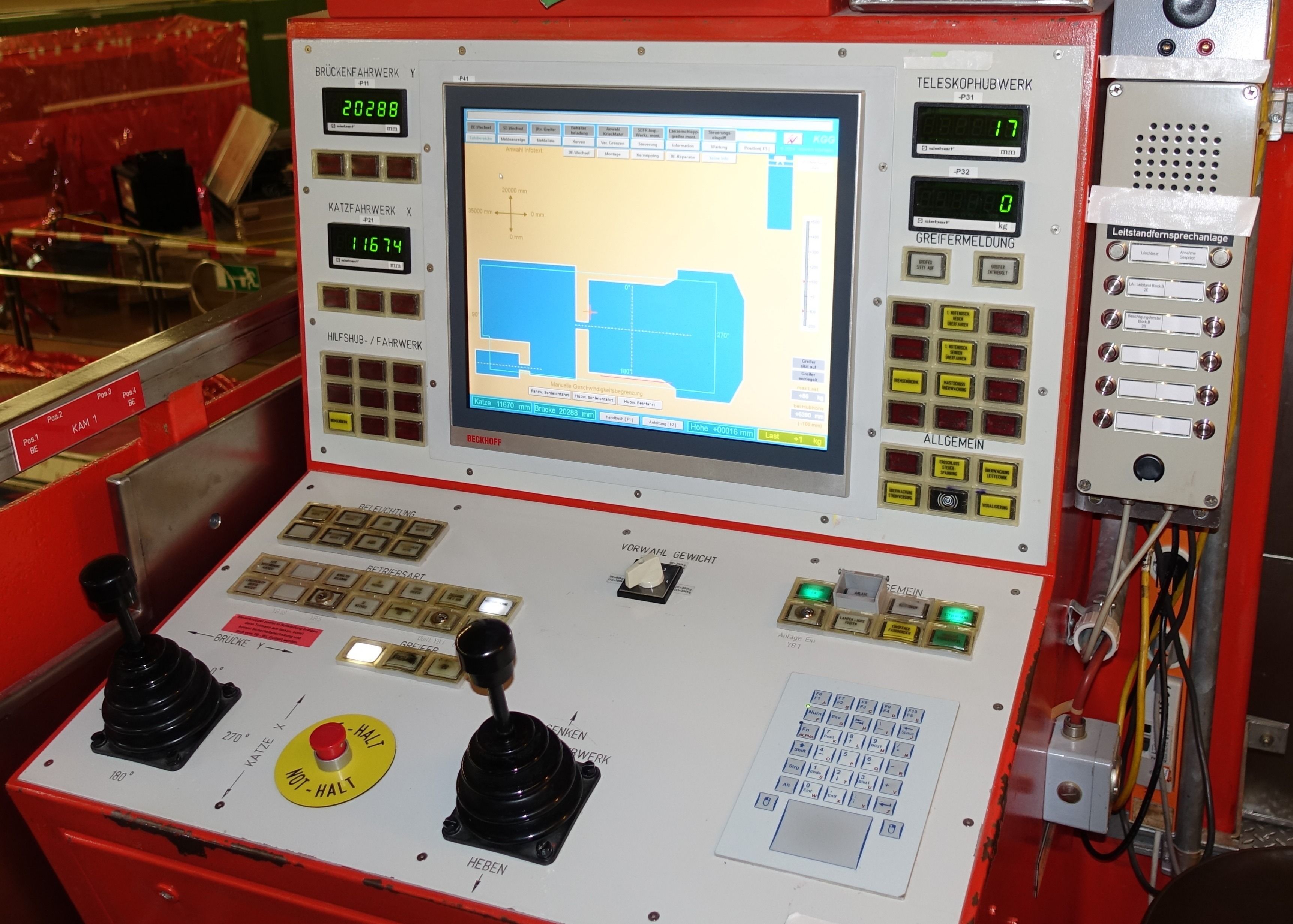 Leitstand Lademaschine