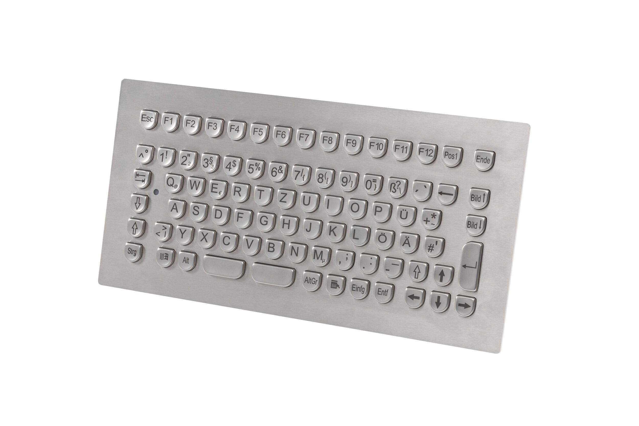 InduSteel® Stainless steel front mount keyboard compact, frontview