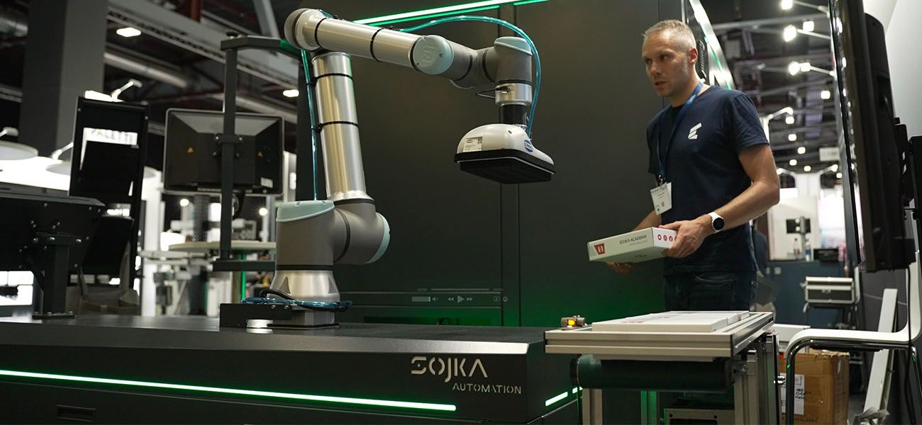 a sojka robot in display