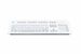 Foil covered keyboard, white, sideview