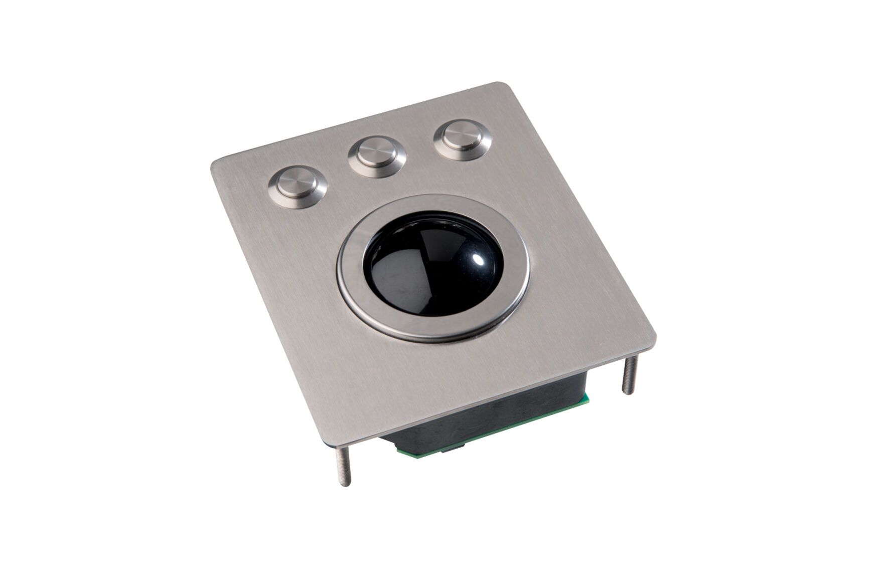 Trackball 55mm in stainless steel front panel, vandalism-proof