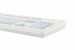 Foil covered keyboard, white, sideview