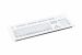 Foil covered keyboard, white, sideview